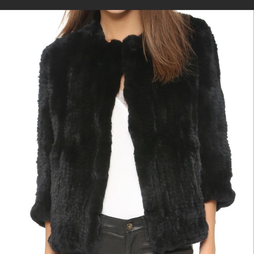 Rachel Zoe faux fur jacket.